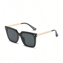 1 件装新款时尚眼镜，流行街头风格眼镜，高端户外驾驶时尚眼镜，复古方形镜框，男女皆宜 - 彩色 - 查看 14