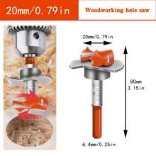 15mm-35mm Woodworking Hole Opener Drill Bit Set, Adjustable Limit For Cabinet Door Hinge, Specially For Positioning Punching,Tool Accessories