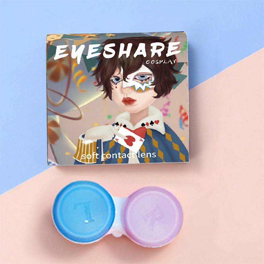 Eyeshare 1 Pair White Color Lens Cosplay Makeup Red Black Color Contact