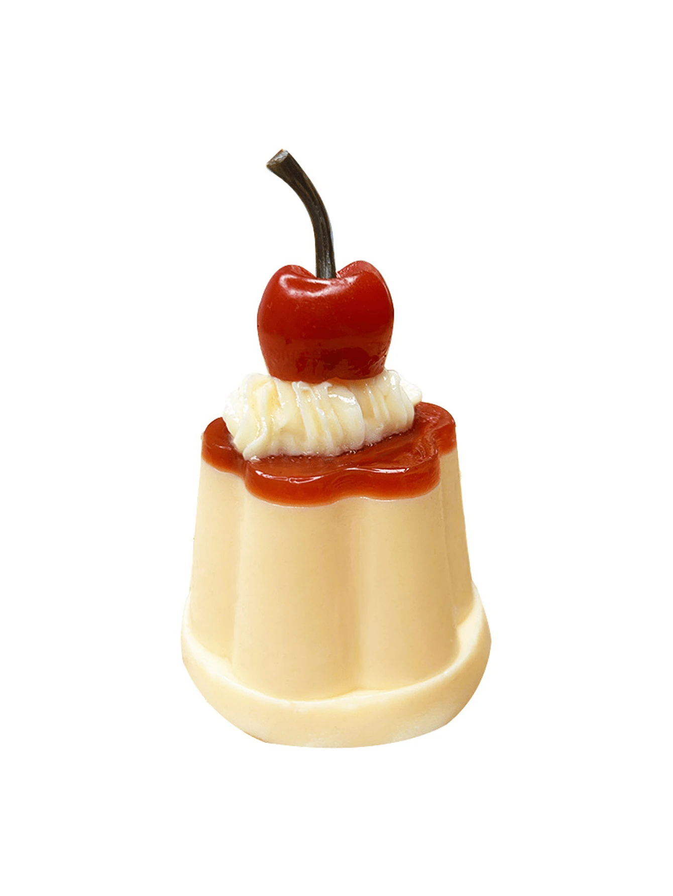 Squishy Caramel Pudding With Cherry Jelly DualColored Texture Stress