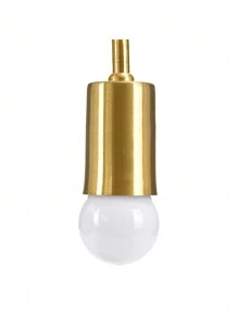 Abajur Luminária De Mesa Industrial Retro Dourado - Dourado - Visão 4