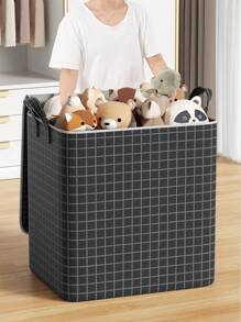 1 buc geantă de depozitare din material textil extra mare cu fermoar negru - geantă ușoară, stil casual pentru haine și pilote, cu mânere, lavabilă manual, perfectă pentru dormitoare, dulapuri, mutare și organizarea casei, organizare și depozitare a dulapului, cutii de depozitare pentru haine, depozitare în dormitor, organizator de depozitare pentru haine, organizare și geantă de depozitare pentru școală, accesorii școlare, lucruri școlare