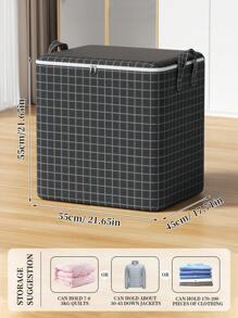 1 buc geantă de depozitare din material textil extra mare cu fermoar negru - geantă ușoară, stil casual pentru haine și pilote, cu mânere, lavabilă manual, perfectă pentru dormitoare, dulapuri, mutare și organizarea casei, organizare și depozitare a dulapului, cutii de depozitare pentru haine, depozitare în dormitor, organizator de depozitare pentru haine, organizare și geantă de depozitare pentru școală, accesorii școlare, lucruri școlare