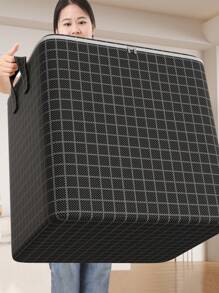 1 buc geantă de depozitare din material textil extra mare cu fermoar negru - geantă ușoară, stil casual pentru haine și pilote, cu mânere, lavabilă manual, perfectă pentru dormitoare, dulapuri, mutare și organizarea casei, organizare și depozitare a dulapului, cutii de depozitare pentru haine, depozitare în dormitor, organizator de depozitare pentru haine, organizare și geantă de depozitare pentru școală, accesorii școlare, lucruri școlare