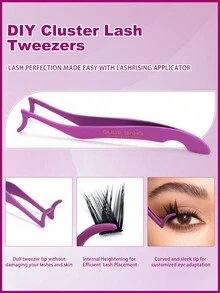 GUDEBANG Bộ dụng cụ nối mi DIY, độ dài hỗn hợp 8-16mm, từng sợi mi, keo dán và cố định mi hai đầu, nhíp thoải mái, dành cho người mới bắt đầu và có thể tái sử dụng - màu đen - Xem 9