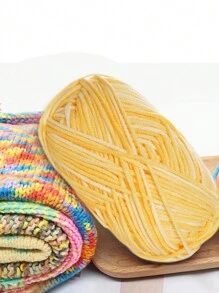 4 Balls X 50g Cozy Acrylic Yarn, DIY Knitting Material For Scarf, Plush Toys, Gifts - Multicolor - View 12