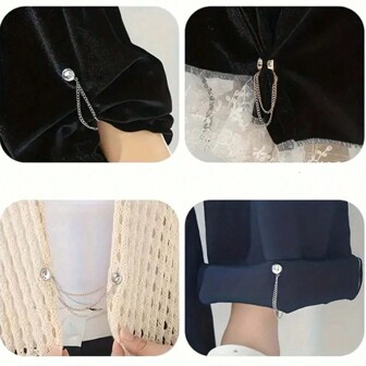 4 st/3 st/1 st justerbara magnetiska byxklämmor och manschettklämmor - slitstark legering, avtagbara fållklämmor lämpliga för byxor och t-shirts, magnetiska byxklämmor för att förkorta byxlängden utan att sy, starkt magnetiskt klämfäste