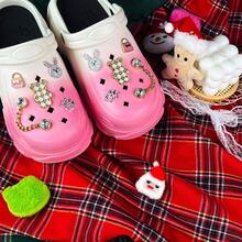 10 chiếc nút trang trí giày DIY - Nút trang trí giày/dép làm vườn sáng bóng và thời trang siêu dễ thương, đổi màu, thích hợp cho guốc, trang trí mặt giày bằng acrylic có thể tháo rời, phụ kiện cho bé gái và trẻ em, quà tặng Giáng sinh - Nhiều màu - Xem 5