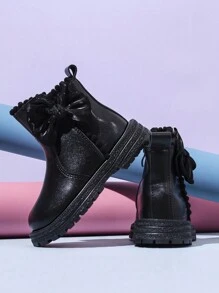 一双女童西部牛仔靴2024秋季新款真皮复古儿童靴子中筒高筒秋冬靴