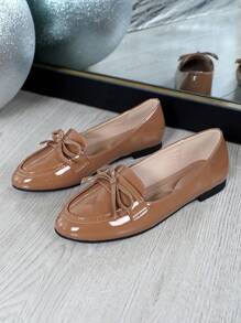 Women Flat Slip-On Casual Shoes, New Soft Leather Comfortable Loafers For All Seasons, Plus Size - Brown - View 8