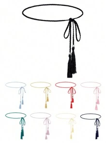 1 pieza Cuerda casual para la cintura de mujer, decoración de cinturón simple y elegante, adecuado para combinar con vestidos largos o camisas en atuendos diarios de verano, escuela, otoño, Halloween