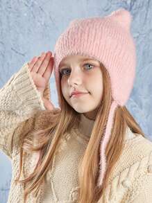 Mũ len giữ ấm cho trẻ em mùa đông cho bé gái mới biết đi Mũ len giữ ấm cho trẻ em - 1PC - Xem 15