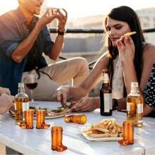 10pcs/24pcs Mini Cowboy Boots Cups, Plastic Cowgirl Party Supplies, Western Plastic Mugs, Suitable For Cowgirl Parties, Bachelorette Parties, Brown Boots Cups, Decorations For Drinks, Snacks, Cake - Brown - View 7