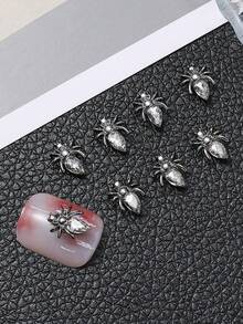 10/20 件万圣节指甲饰品蜘蛛用于指甲设计 - 哥特式复古合金指甲钉配件用于丙烯酸指甲的指甲首饰 - 朋克风格小蜘蛛饰品用于工艺品 DIY - 彩色 - 查看 11