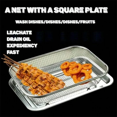 1ชิ้น ที่กรองน้ำมันหลายขนาด, ตัวกรองตาข่ายในครัวเรือน, ดีไซน์มินิมอล, เหมาะกับหลายสถานการณ์ - ครัวในบ้าน, บาร์บีคิวกลางแจ้ง, ร้านอาหารฟาสต์ฟู้ด, ทนทานและทำความสะอาดง่าย