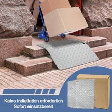 Threshold Ramp Wheelchair Ramp Threshold Ramp, Aluminum Ramp Wheelchair, Threshold Bridge Non-Slip, Curb Ramp Portable With Handles, Load Capacity 270 Kg - 80 X 70 X 10 cm - View 6