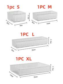 1pc/4/5pcs/Set Transparent Makeup Organizers Box, Clear Drawer Divider Storage Box For Cosmetic, Makeup Brush, Perfume, Nail Polish, Skincare Products And Other Accessories