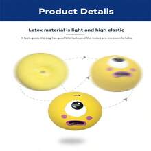 Đồ chơi cho chó mắt to Đồ chơi cho thú cưng Đồ chơi bằng cao su Đồ chơi phát ra âm thanh Răng chống cắn Đồ chơi mềm có tiếng kêu cho chó: Trò chơi tương tác cho chó nhỏ - Không cần pin - Nhiều màu - Xem 7