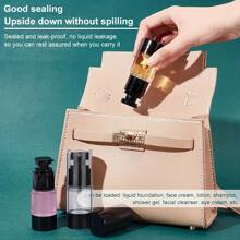 4 Stücke 30 ml/1,01 oz bleifrei Plastik nicht-Aerosol wiederverwendbare Vakuum-Lotionsspender, lecksichere Reisebehälter für Lotionen, Shampoo, ätherische Öle, unparfümiert Rückkehr zur Schule