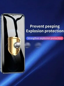 3 Miếng Dán Màn Hình Điện Thoại Bằng Kính Cường Lực Bảo Vệ Riêng Tư Tương Thích Với Iphone 16 15 14 Plus 13 12 11 Pro Max XR X XS Max 7 8Plus - màu đen - Xem 2