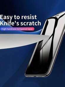 3 Miếng Dán Màn Hình Điện Thoại Bằng Kính Cường Lực Bảo Vệ Riêng Tư Tương Thích Với Iphone 16 15 14 Plus 13 12 11 Pro Max XR X XS Max 7 8Plus - màu đen - Xem 3