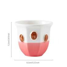 1个170ML陶瓷手握拿铁艺术咖啡杯，原创设计 - 彩色 - 查看 4