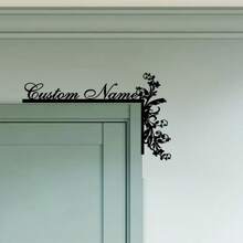 1pc Shark Warning Door Corner Metal Wall Art, Shark Beach Warning Door Topper Sign, Shark Lover Door Hanging,Custom Text Door Corner Sign Bathroom Door Corner Sign Gifts Birthday Graduation