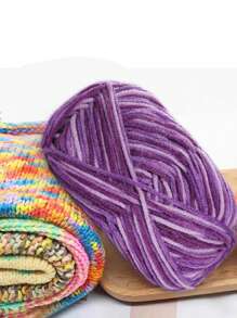 4 Balls X 50g Cozy Acrylic Yarn, DIY Knitting Material For Scarf, Plush Toys, Gifts - Multicolor - View 22