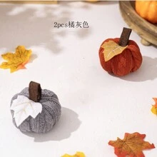 1 件全新感恩节装饰橙色南瓜挂饰，收获针织小南瓜雕像，家居装饰，圣诞节