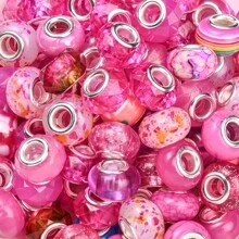 30pcs 9*14mm 9 Style Assortment Colorful Mixed Resin European Large Hole Beads Spacer Beads Rhinestone Craft Beads For DIY Charms Necklace Bracelet Jewelry Making Pen Bead - Multicolor - View 12