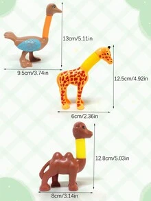 3 件新设计迷你弹管动物压力弹力玩具，可爱卡通动物感官弹力塑料吸盘弹管弹管烦躁玩具。柔性弹力管玩具。弹力烦躁管玩具儿童礼物。 - 彩色 - 查看 10