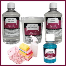 Kit Transparent Glue 500g + Activator For Universal Slime 500ml + Fluffy Chantilly 400g Altezza Altezza - Super Premium Complete Slime - Creative DIY Slimes Factory - Complete Slime Kit - Making Slimes - Offer - Special Promotion - 套裝 + Reverte 史萊姆 100g - 查看 1