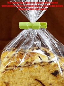 5/10/20件食品密封袋夹可重复使用新鲜食品储存工具塑料封口夹零食面包密封袋家用厨房储物夹（颜色随机） - 彩色 - 查看 2