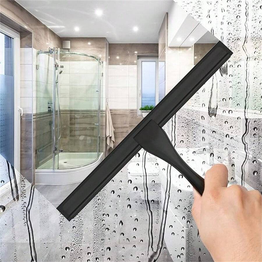 Shower Squeegee 10Inch Matte Black Squeegee AllPurpose Stainless