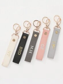 Personalized Genuine Leather Keychain, Key Chain, Gift, Anniversary Gift, Multiple Colors Available, Personalized Genuine Leather Keychain Accessories, Customized Genuine Leather Keychain, Key Chain, Unisex Keychain, Genuine Leather Key Chain, Customized Genuine Leather Keychain - Multicolor - View 2