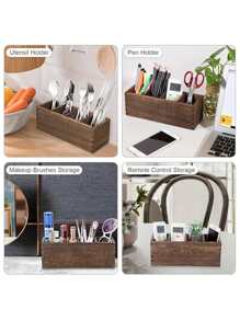 1pc Desktop Tableware Storage Box With Grids, Wooden Chopsticks Sorting And Finishing Shelf, Household Storage And Organization For Kitchen, Bedroom, Desk, New Year Spring Festival Gift Supplies1pc Desktop Tableware Storage Box With Grids, Wooden Chopsticks Sorting And Finishing Shelf, Household Storage And Organization For Kitchen, Desk, New Year Spring Festival Gift Supplies