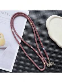 Luxury Crystal Lanyard Long Strap, Bling Bling Crossbody Phone Charm Chain, Fashionable Handbag Shoulder Strap, High-End