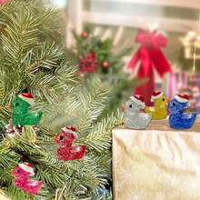 10/30/50 件圣诞迷你树脂鸭子，微型人物小鸭子微型景观花园水族馆适用于圣诞节装饰品家居装饰（颜色随机） - 彩色 - 查看 4