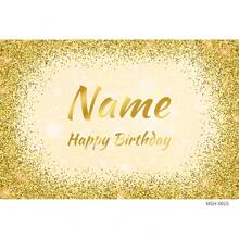 SuzanneHome （定制）1 件个性化黑色/金色/银色/蓝色/紫色闪光涤纶摄影背景，摄影工作室道具，适用于生日派对、男士/女士摄影、成人活动、一周年、周年纪念、返校、退休派对 - 彩色 - 查看 48