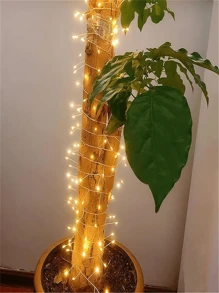 1 件铜线爆竹灯串，50/100LED 圣诞树装饰灯，USB 供电仙女灯串，带遥控器，适合圣诞派对、家庭花园装饰（暖白色） - USB/遙控器 - 查看 5