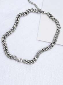 1 件 8 毫米链式字母铭牌项链不锈钢 DIY 个性化名字项链嘻哈潮流可定制名字简约日常风格，产品包括礼盒、情人节礼物、生日礼物、母亲节礼物、日常礼物 - 彩色 - 查看 3