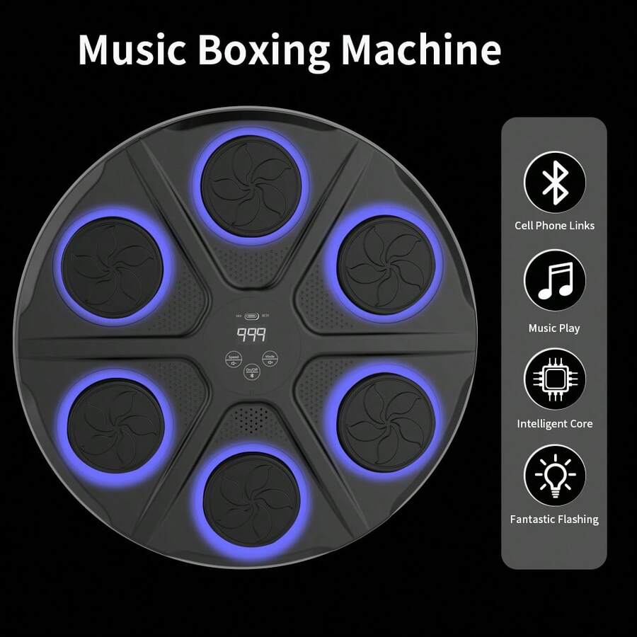 Upgrade SixTarget Intelligent Wireless Music Boxing Machine, Wall