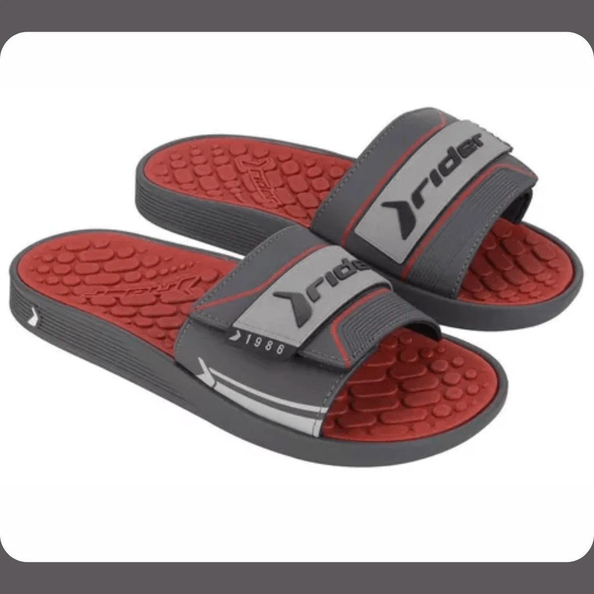 Rider Infinity Fuse Men's Adult Slide Comfortable Blue White Casual Daily Flip Flops - Xám - Xem 1