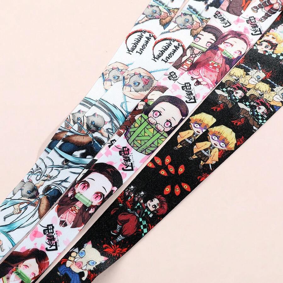 Anime Neckband Lanyard Keychain Mobile Phone With ID Badge Clip Rope