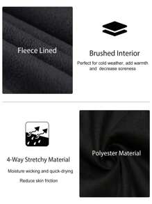 Women's Solid Color Warm Long Sleeve Activewear Top, Thermal & Cozy Base Layer Long Sleeve Undershirt With Thermal Lined , Yoga Tee Shirt, Autumn/Winter Outdoor Skiing & Hiking