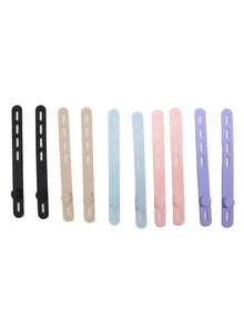 10pcs Cable Management Kit - Reusable, Adjustable, And Multipurpose Cable Ties For Organizing And Fastening Cords, Wires, And Cables - Multicolor - View 6