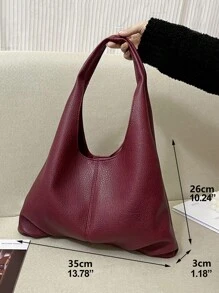 2pcs New Fashion Large Capacity Casual Versatile Mother-Child Bags, Soft Leather-Feel PU Material, High-Quality Handbag & Shoulder Bag For Women, Elegant & Suitable For Office, Work, University Students, Daily Use