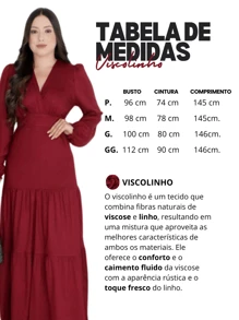 Vestido Longo Manga Longa Social Decote V para Festa - Preto - Visão 6
