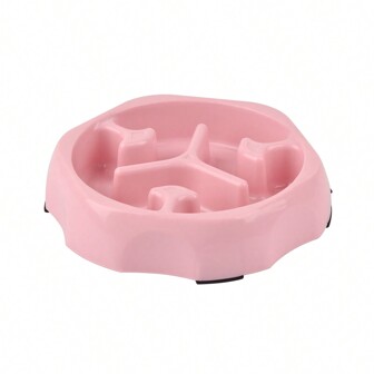 1pc Pets Anti-Gulping Slow Feeder Bowl, Large Capacity Non-Slip Anti-Topple Dog Food/Water Bowl