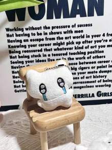 قلادة بشكل قطة مع سماعات موسيقية قطعة واحدة، قلادة مفتاح قطة باكية، زينة حقيبة الظهر دمية ناعمة كرتونية للشفاء